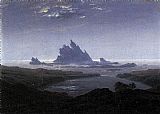 Caspar David Friedrich Famous Paintings - Rocky Reef on the Sea Shore
